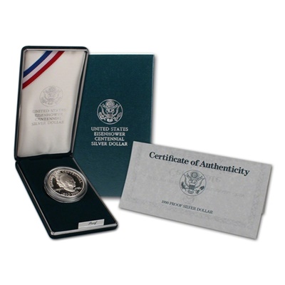 1990 Eisenhower Centennial Silver Proof USA $1